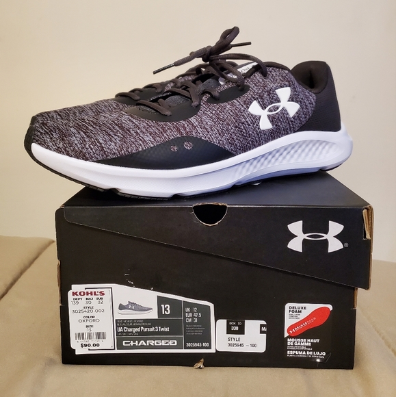 Brand New! Mens Under Armour Charged Pursuit 3 Twist Sneakers, Size 13, NEW! - Picture 3 of 4